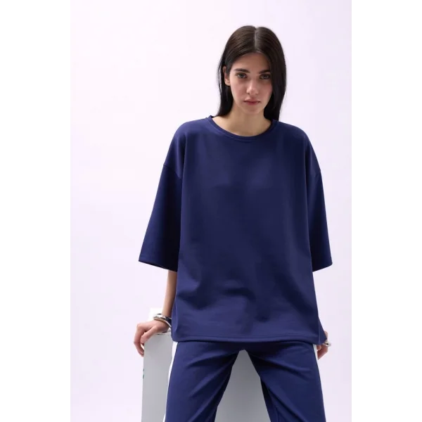 Bisiklet Yaka Oversize Thirt