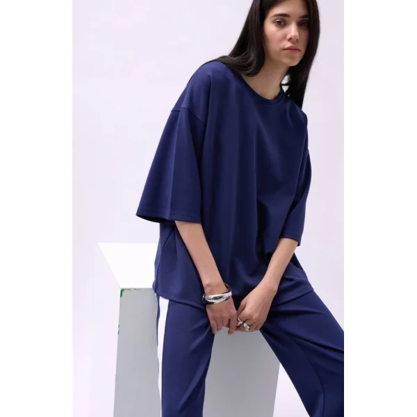 Bisiklet Yaka Oversize Thirt