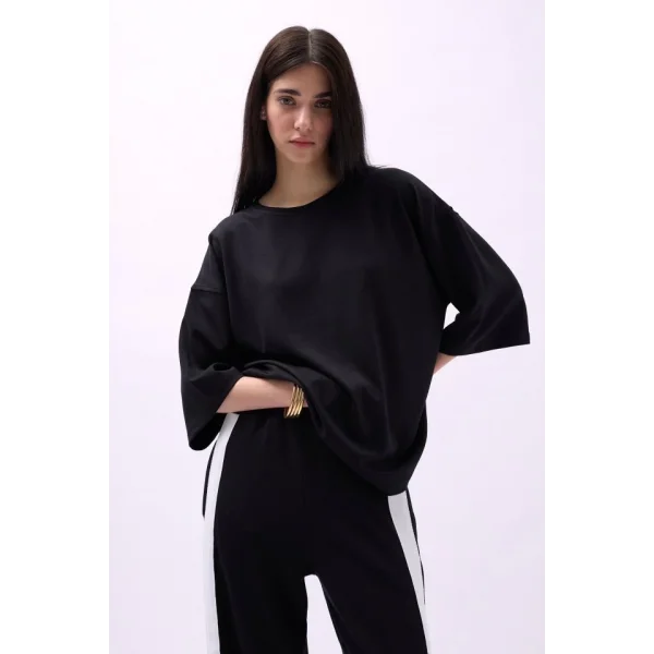 Bisiklet Yaka Oversize Thirt