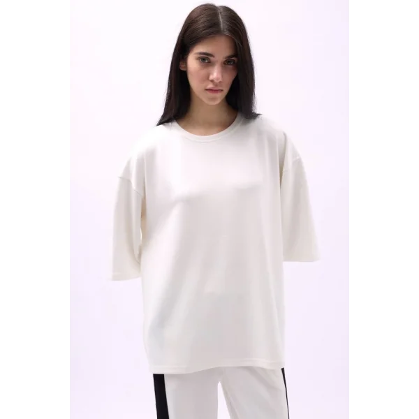 Bisiklet Yaka Oversize Thirt