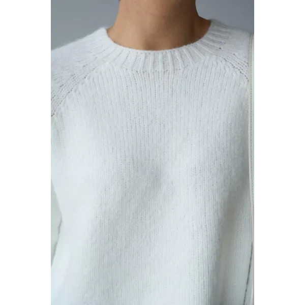 Bisiklet Yaka Reglanlı Kısa Kol Kazak  Kemik