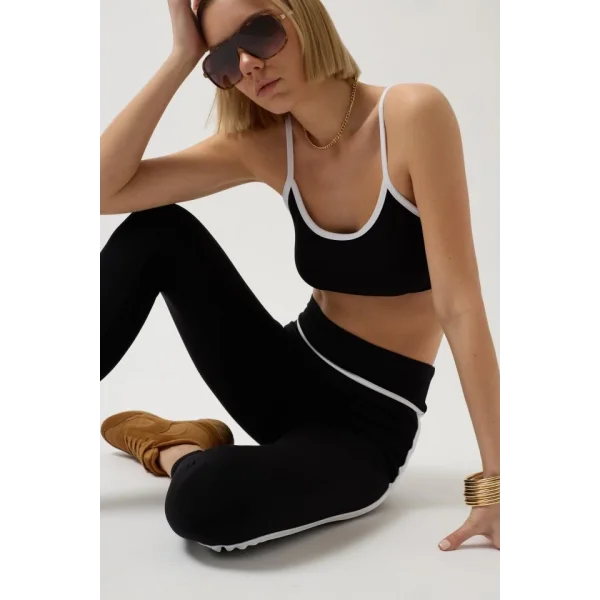 Biye Detaylı Yüksek Bel Tayt