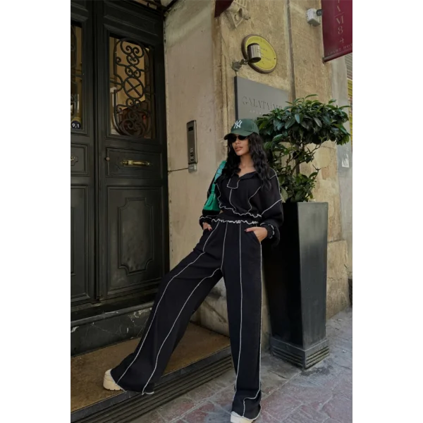 BİYEİ BUZ PANTOON TAKI ŞÖNİ KUAŞ  iyah