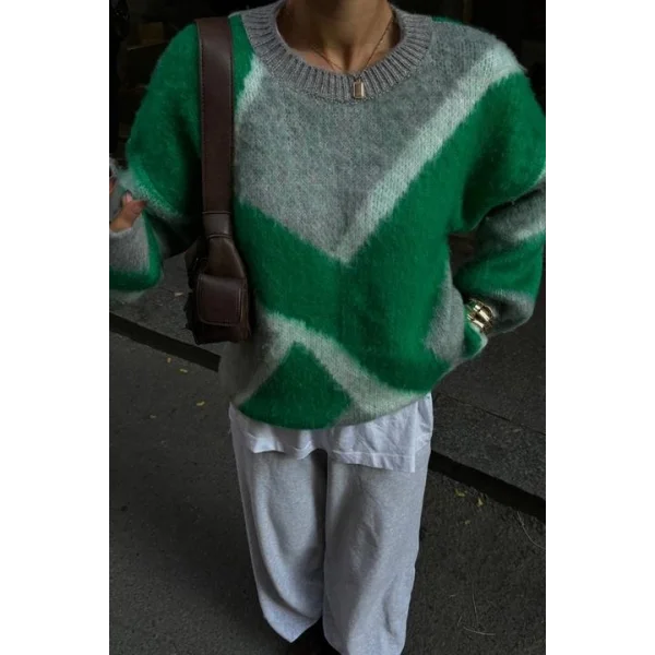 Blok Desen Neon Triko Kazak 1345