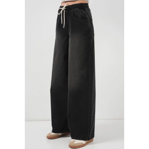 Bol Paça Kot Pantolon 6705  Siyah