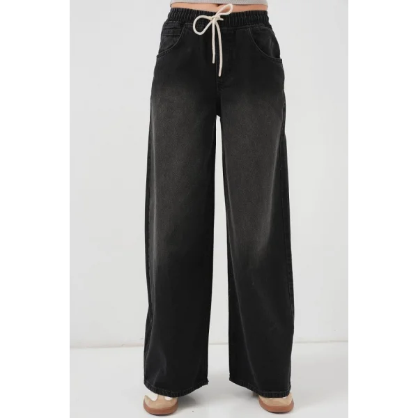 Bol Paça Kot Pantolon 6705  Siyah