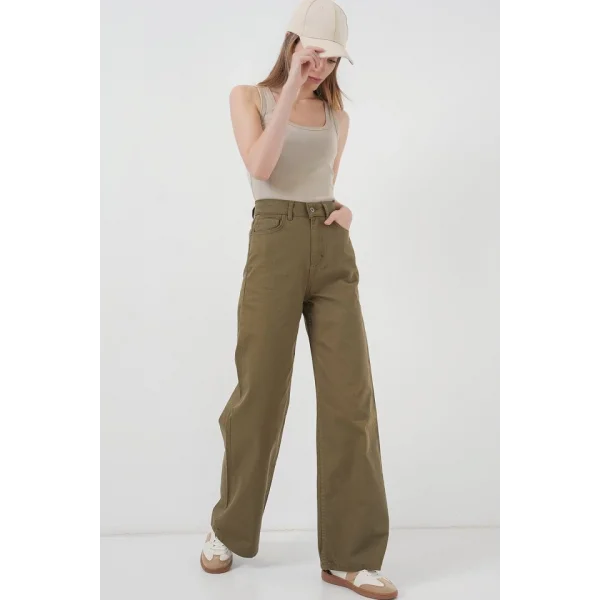 Bol Paça Yüksek Bel Palazzo Pantolon