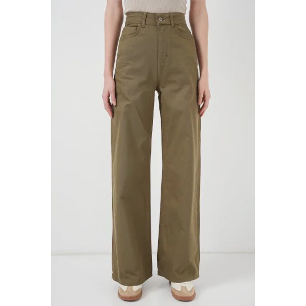 Bol Paça Yüksek Bel Palazzo Pantolon