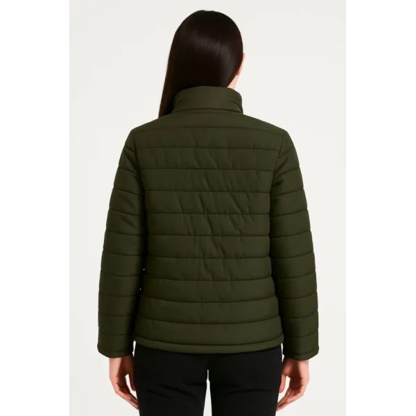 Bomber Mont Ceket – Su İtici Kumaş, Kapitone Astarlı, Fermuarlı, Kışlık - Haki