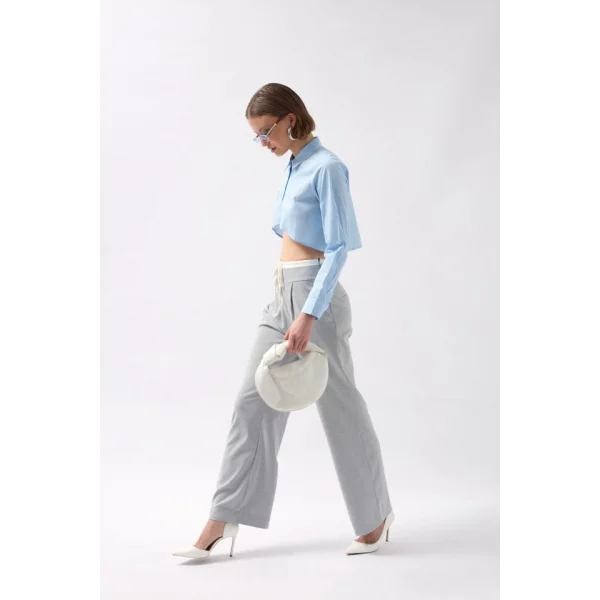 Boxer Detay Bağcıklı Pantolon