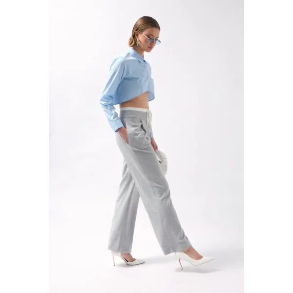 Boxer Detay Bağcıklı Pantolon