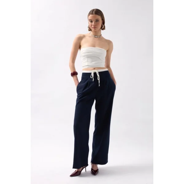 Boxer Detay Bağcıklı Pantolon