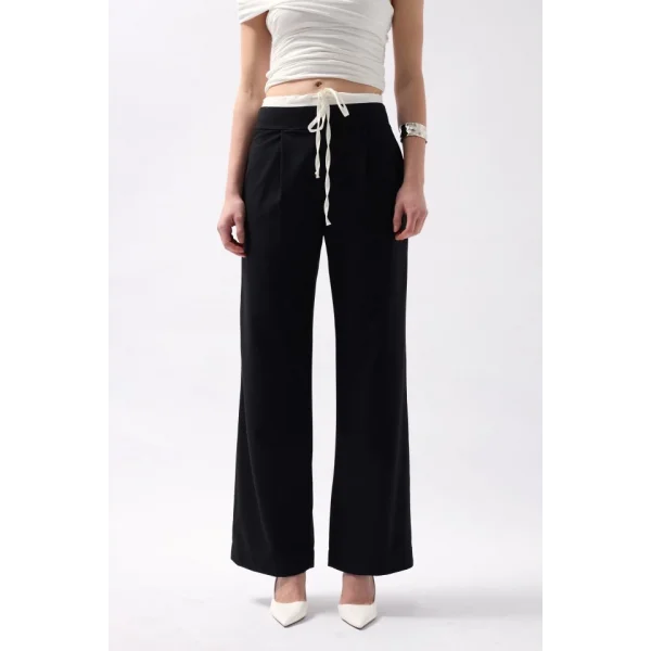 Boxer Detay Bağcıklı Pantolon