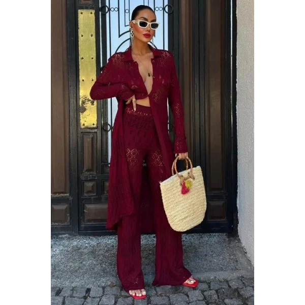 Bridget Ajurlu Uzun Hırka Takım 9881