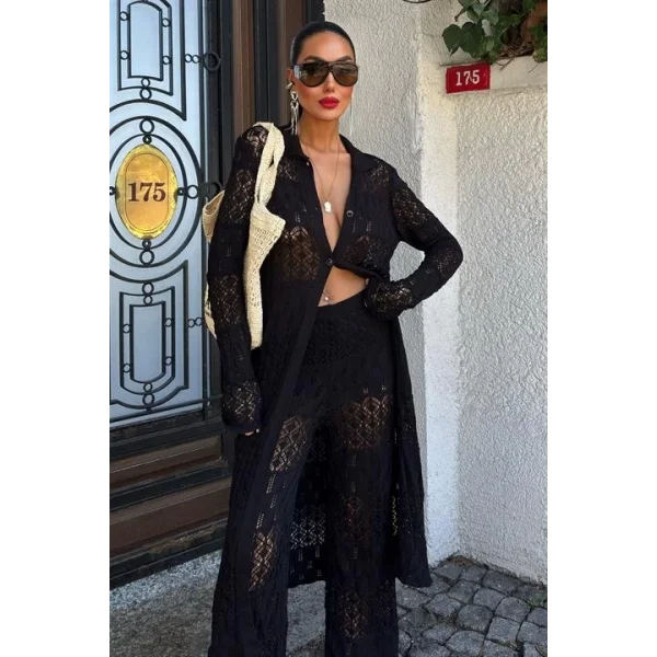 Bridget Ajurlu Uzun Hırka Takım 9881