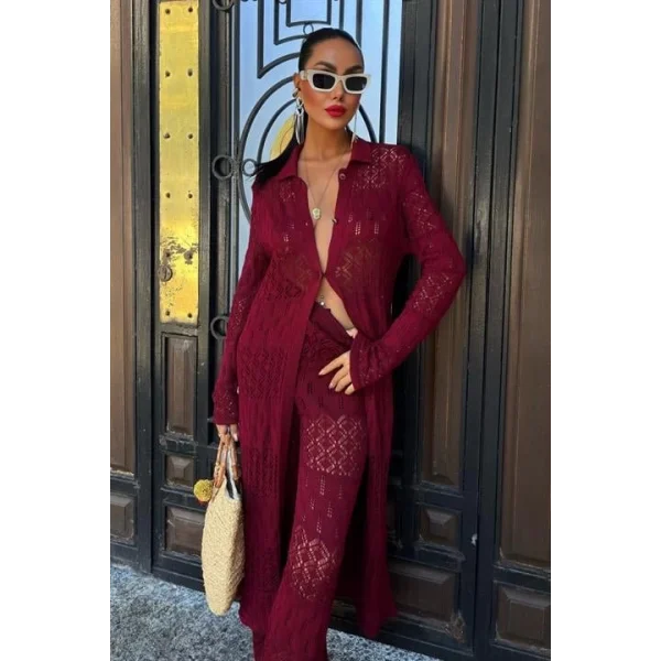 Bridget Ajurlu Uzun Hırka Takım 9881