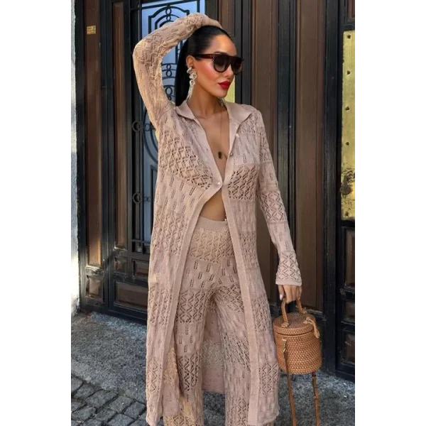 Bridget Ajurlu Uzun Hırka Takım 9881