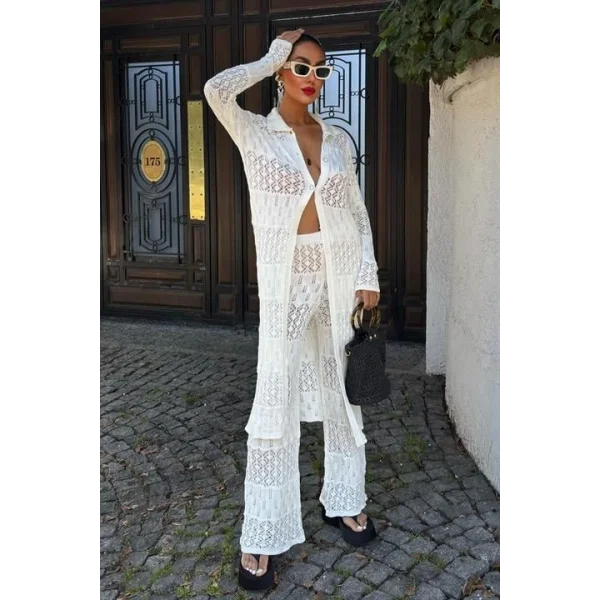 Bridget Ajurlu Uzun Hırka Takım 9881