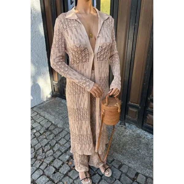 Bridget Ajurlu Uzun Hırka Takım 9881