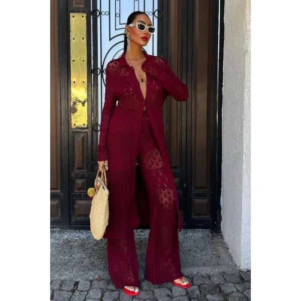 Bridget Ajurlu Uzun Hırka Takım 9881