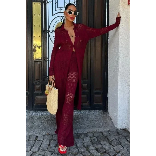 Bridget Ajurlu Uzun Hırka Takım 9881