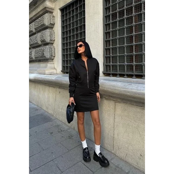 Brooke Ribanalı Mini Etek Takım 9941