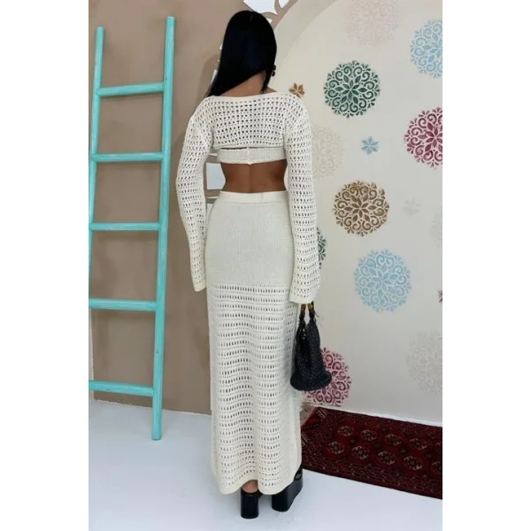 Büstiyer Ve Bolerolu Ajur Üçlü Takım 10087