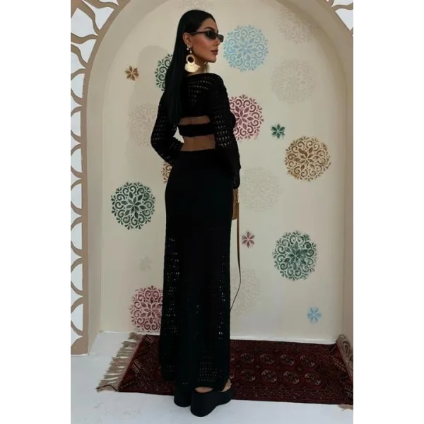 Büstiyer Ve Bolerolu Ajur Üçlü Takım 10087