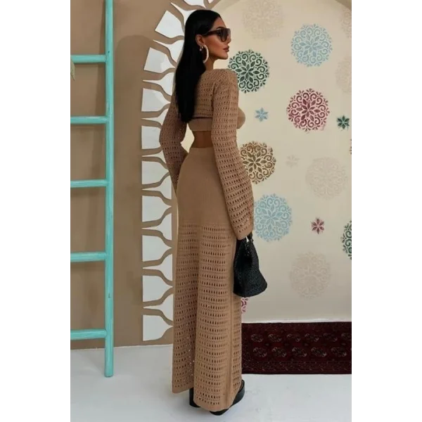 Büstiyer Ve Bolerolu Ajur Üçlü Takım 10087