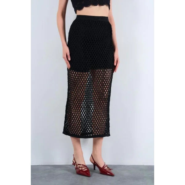 BÜYÜK AJURLU ETEK  SiyahSiyah