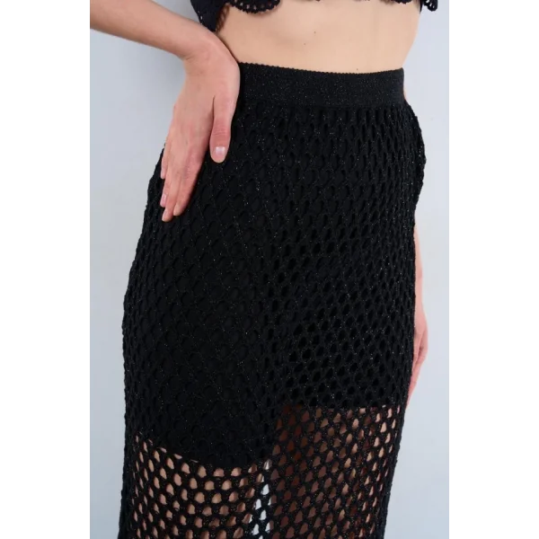 BÜYÜK AJURLU ETEK  SiyahSiyah