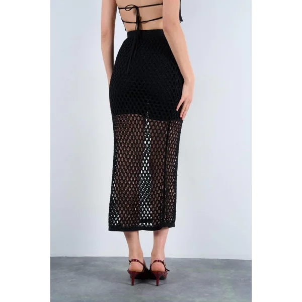 BÜYÜK AJURLU ETEK  SiyahSiyah