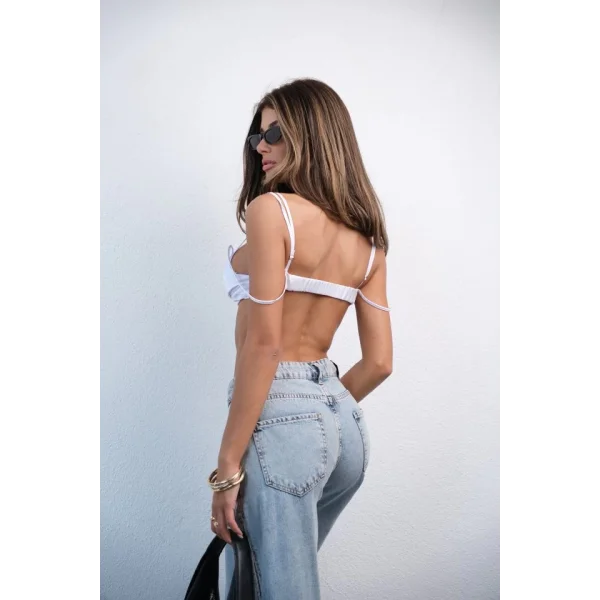 Büzgü Detay Çift Askılı Büstiyer