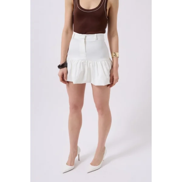 Büzgü Detay Mini Etek