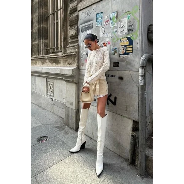 Cailey Kroşe  Bisiklet Yaka Kazak 1298-25