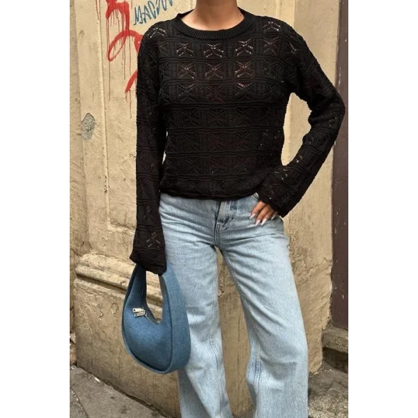 Cailey Kroşe  Bisiklet Yaka Kazak 1298-25