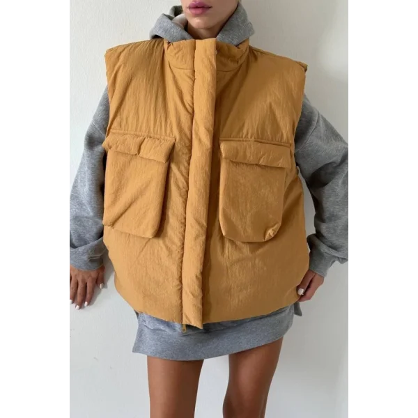 Camel Cepli Şişme Yelek