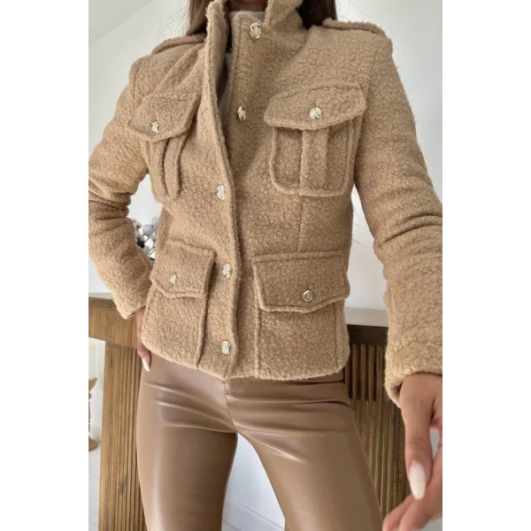 Camel Cepli Yumoş Ceket