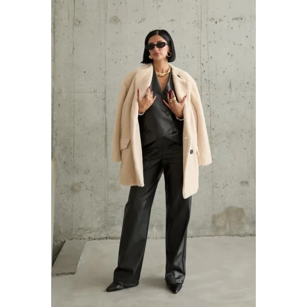 Camel Tüylü Yumoş Kaban