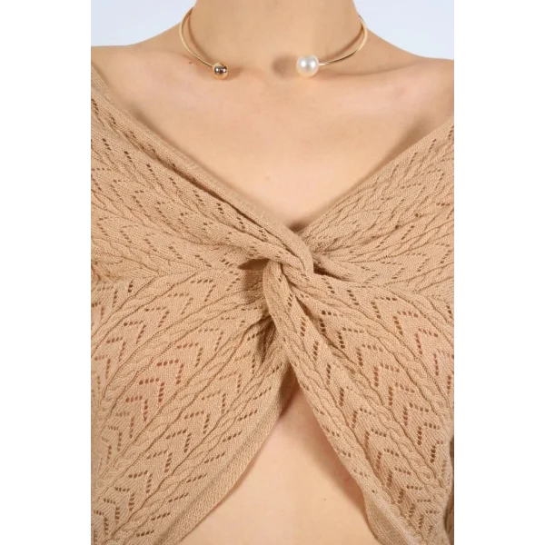 Çapraz Düğüm Kazak  Bej