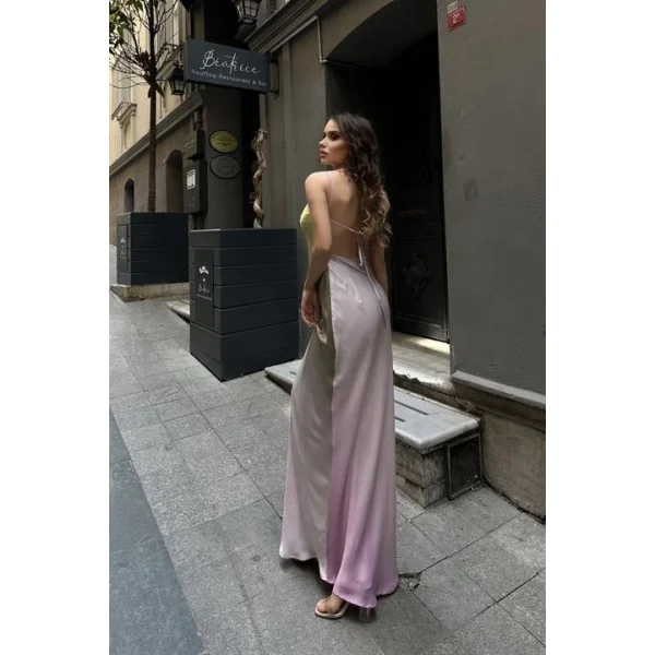 Carol Tek Omuz Saten Elbise 2613