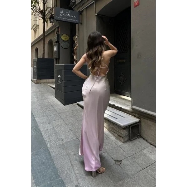 Carol Tek Omuz Saten Elbise 2613