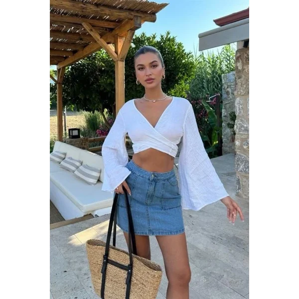 Cecile Denim Mini Etek 4015-17