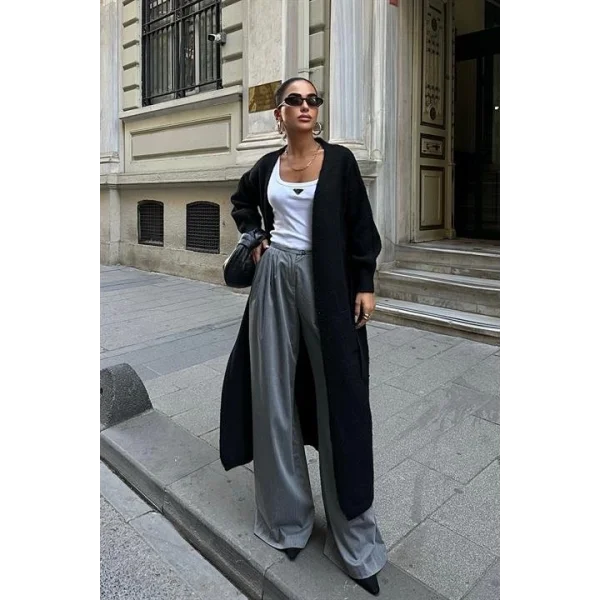 Cep Detay Kuşaklı Hırka 5171