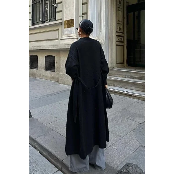 Cep Detay Kuşaklı Hırka 5171