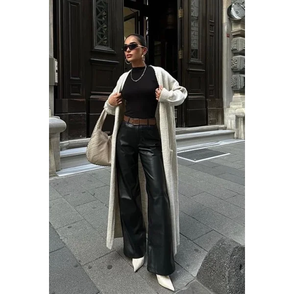 Cep Detay Kuşaklı Hırka 5171