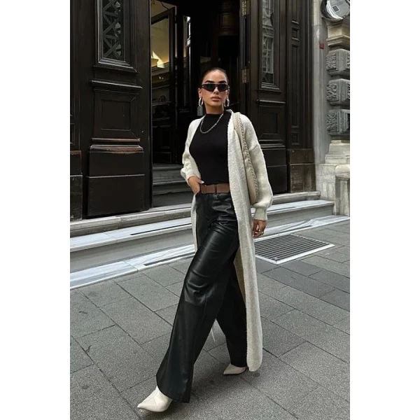 Cep Detay Kuşaklı Hırka 5171