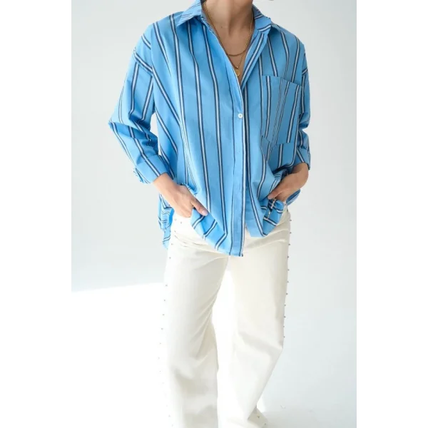 Cepli Gömlek - Mavi-Lacivert