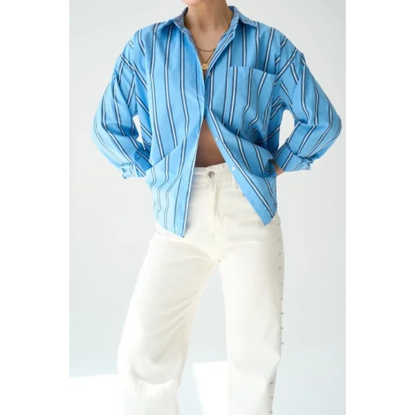 Cepli Gömlek - Mavi-Lacivert