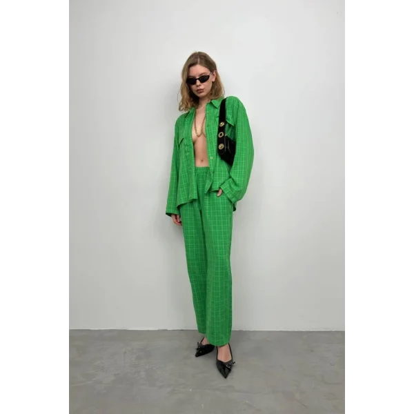 Cepli Gömlek Pantolon İkili Takım